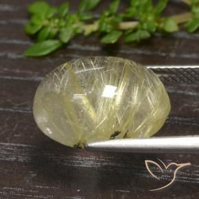 Quarzo rutilo Marrone Dorato Molto Chiaro naturale da 9.93 ct, Ovale, Trasparente