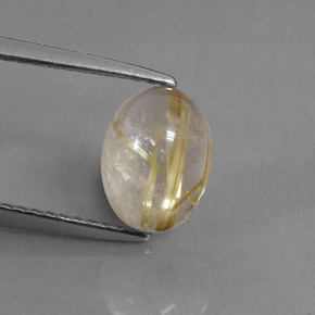 Quarzo rutilato naturale giallo da 1,75 ct, trasparente, trasparente/traslucido