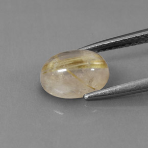 Quarzo rutilato naturale giallo da 1,75 ct, trasparente, trasparente/traslucido