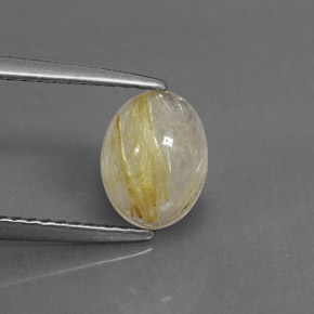 Quarzo rutilato naturale giallo da 1,30 ct, trasparente, trasparente/traslucido