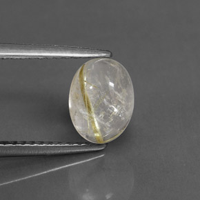 Quarzo rutilato naturale giallo da 1,48 ct, trasparente, trasparente/traslucido