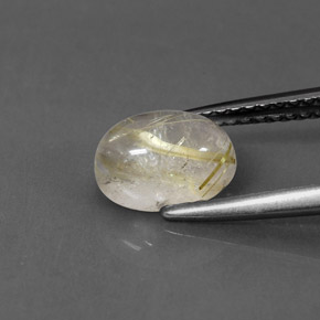 Quarzo rutilato naturale giallo da 1,48 ct, trasparente, trasparente/traslucido