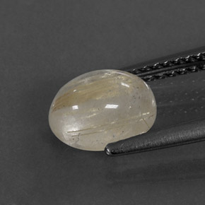 Quarzo rutilato naturale giallo da 1,59 ct, trasparente, trasparente/traslucido