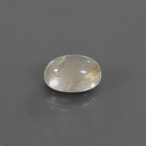 Quarzo rutilato naturale giallo da 1,41 ct, taglio ovale, trasparente