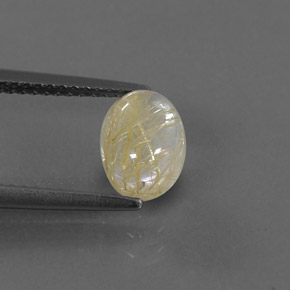 Quarzo rutilato naturale giallo da 1,51 ct, trasparente, trasparente/traslucido