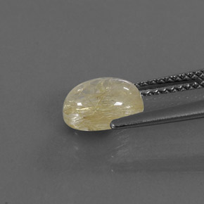 Quarzo rutilato naturale giallo da 1,51 ct, trasparente, trasparente/traslucido