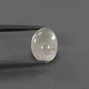 Quarzo rutilato naturale giallo da 1,40 ct, trasparente, trasparente/traslucido