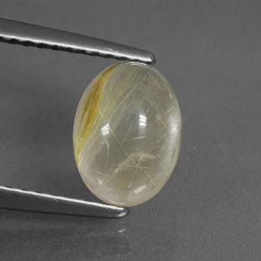 Quarzo rutilato naturale giallo da 1,70 ct, trasparente, trasparente/traslucido
