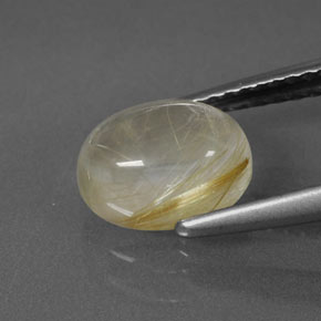 Quarzo rutilato naturale giallo da 1,70 ct, trasparente, trasparente/traslucido