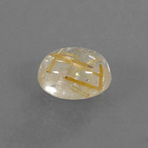 Quarzo rutilato naturale giallo da 1,48 ct, trasparente, trasparente/traslucido