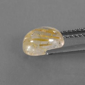 Quarzo rutilato naturale giallo da 1,48 ct, trasparente, trasparente/traslucido