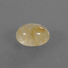 Quarzo rutilato naturale giallo da 1,32 ct, trasparente, trasparente/traslucido