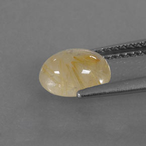 Quarzo rutilato naturale giallo da 1,32 ct, trasparente, trasparente/traslucido
