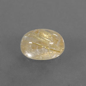 Quarzo rutilato naturale giallo da 1,63 ct, trasparente, trasparente/traslucido