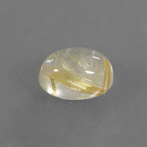 Quarzo rutilato naturale giallo da 1,52 ct, trasparente, trasparente/traslucido