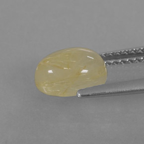 Quarzo rutilato naturale giallo da 1,57 ct, trasparente, trasparente/traslucido