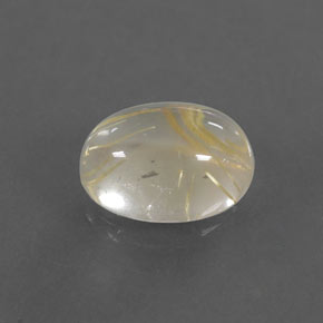 Quarzo rutilato naturale giallo da 1,79 ct, taglio ovale, trasparente