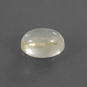 Quarzo rutilato naturale giallo da 1,40 ct, taglio ovale, trasparente