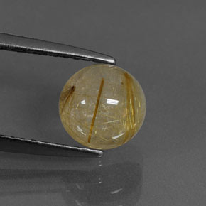 Quarzo rutilato naturale giallo da 1,71 ct, trasparente, trasparente/traslucido