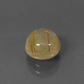 Quarzo rutilato naturale giallo da 1,71 ct, trasparente, trasparente/traslucido