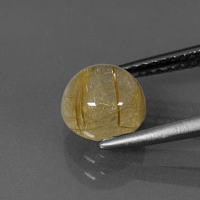 Quarzo rutilato naturale giallo da 1,71 ct, trasparente, trasparente/traslucido