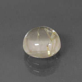 Quarzo rutilato naturale giallo da 1,53 ct, taglio rotondo, trasparente