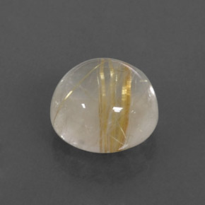 Quarzo rutilato naturale giallo da 2,41 ct, trasparente, trasparente/traslucido