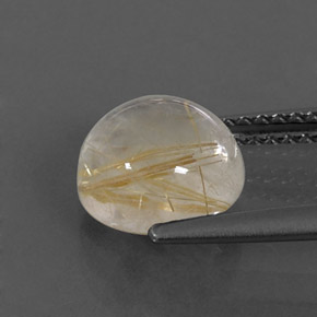 Quarzo rutilato naturale giallo da 2,41 ct, trasparente, trasparente/traslucido