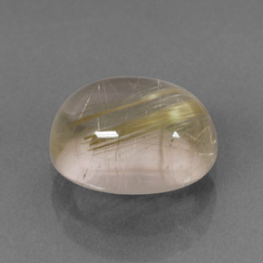 Quarzo rutilato naturale giallo da 2,29 ct, taglio ovale, trasparente