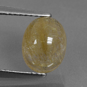 Quarzo rutilato naturale giallo da 2,10 ct, trasparente, trasparente/traslucido