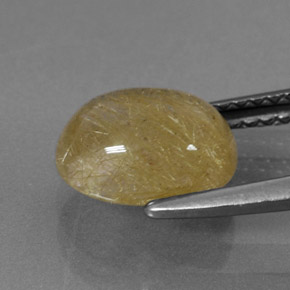 Quarzo rutilato naturale giallo da 2,10 ct, trasparente, trasparente/traslucido