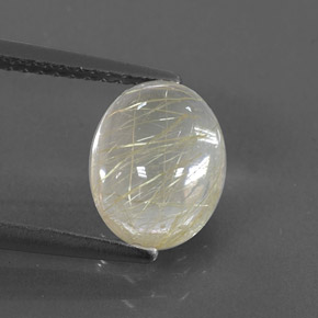 Quarzo rutilato naturale giallo da 2,45 ct, trasparente, trasparente/traslucido