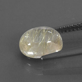 Quarzo rutilato naturale giallo da 2,45 ct, trasparente, trasparente/traslucido