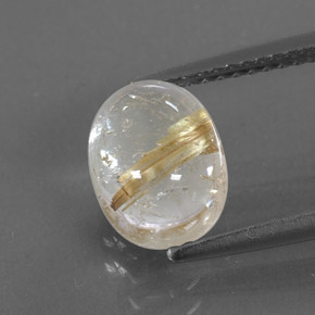 Quarzo rutilato naturale giallo da 2,72 ct, trasparente, trasparente/traslucido