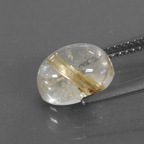 Quarzo rutilato naturale giallo da 2,72 ct, trasparente, trasparente/traslucido