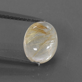 Quarzo rutilato naturale giallo da 1,97 ct, trasparente, trasparente/traslucido