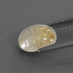 Quarzo rutilato naturale giallo da 1,97 ct, trasparente, trasparente/traslucido