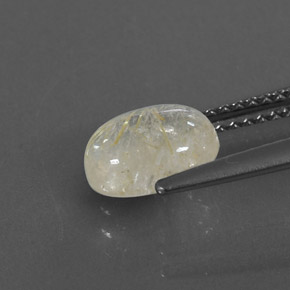 Quarzo rutilato naturale giallo da 1,61 ct, trasparente, trasparente/traslucido