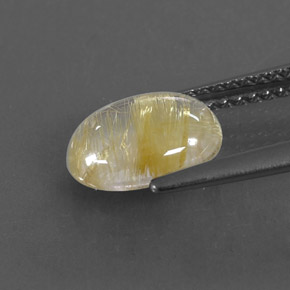 Quarzo rutilato naturale giallo da 1,65 ct, trasparente, trasparente/traslucido