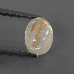 Quarzo rutilato naturale giallo da 2,09 ct, trasparente, trasparente/traslucido