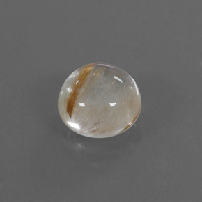 Quarzo rutilato naturale giallo da 2,28 ct, taglio rotondo, trasparente