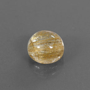 Quarzo rutilato naturale giallo da 2,25 ct, trasparente, trasparente/traslucido