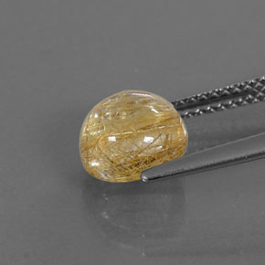Quarzo rutilato naturale giallo da 2,25 ct, trasparente, trasparente/traslucido
