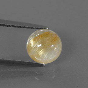 Quarzo rutilato naturale giallo da 2,02 ct, trasparente, trasparente/traslucido