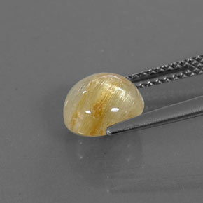Quarzo rutilato naturale giallo da 2,02 ct, trasparente, trasparente/traslucido