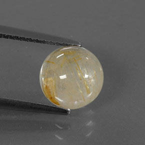 Quarzo rutilato naturale giallo da 2,21 ct, trasparente, trasparente/traslucido