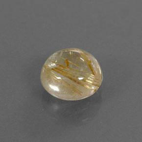 Quarzo rutilato naturale giallo da 2,00 ct, taglio rotondo, trasparente