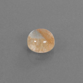 Quarzo rutilato naturale giallo da 1,55 ct, taglio rotondo, trasparente