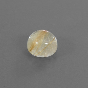 Quarzo rutilato naturale giallo da 1,81 ct, taglio rotondo, trasparente