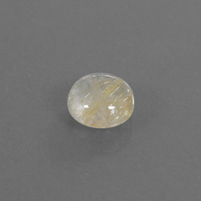 Quarzo rutilato naturale giallo da 1,27 ct, taglio rotondo, trasparente